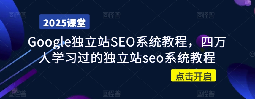 Google独立站SEO系统教程，四万人学习过的独立站seo系统教程-鼎誉项目网
