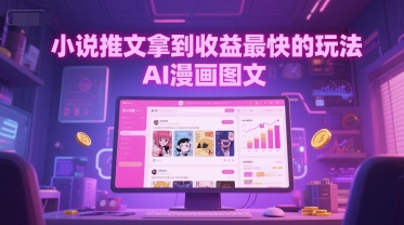 小说推文拿到收益最快的玩法，AI漫画图文-鼎誉项目网