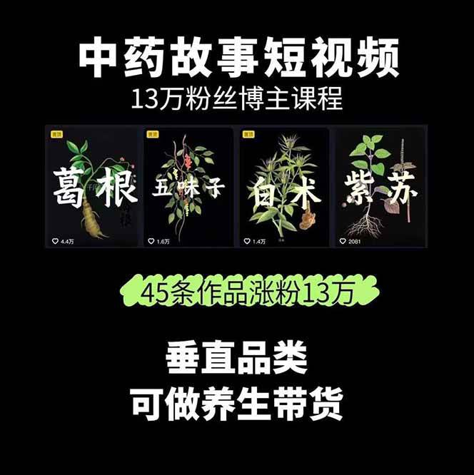 图片[2]-中药文化赛道：溯源故事开发，AI工具实战，平台运营，全方位解锁中医流量变现新路径-鼎誉项目网