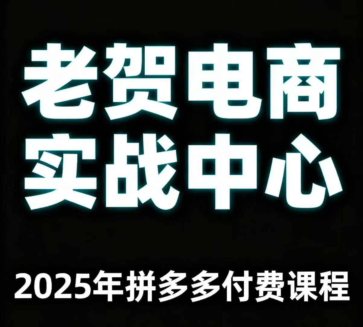老贺电商2025年拼多多付费课程，用通俗易懂的方法告诉你多多怎么玩-鼎誉项目网