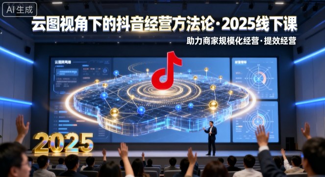 云图视角下的抖音经营方法论，2025线下课，助力商家规模化经营，提效经营(录音+字幕)-鼎誉项目网