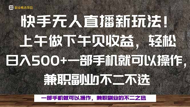 一部手机，上午做 下午见收益，学会秒上手，轻松日入500+-鼎誉项目网