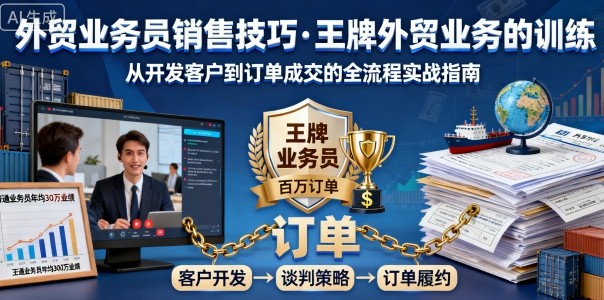 外贸业务员销售技巧，王牌外贸业务的训练-鼎誉项目网