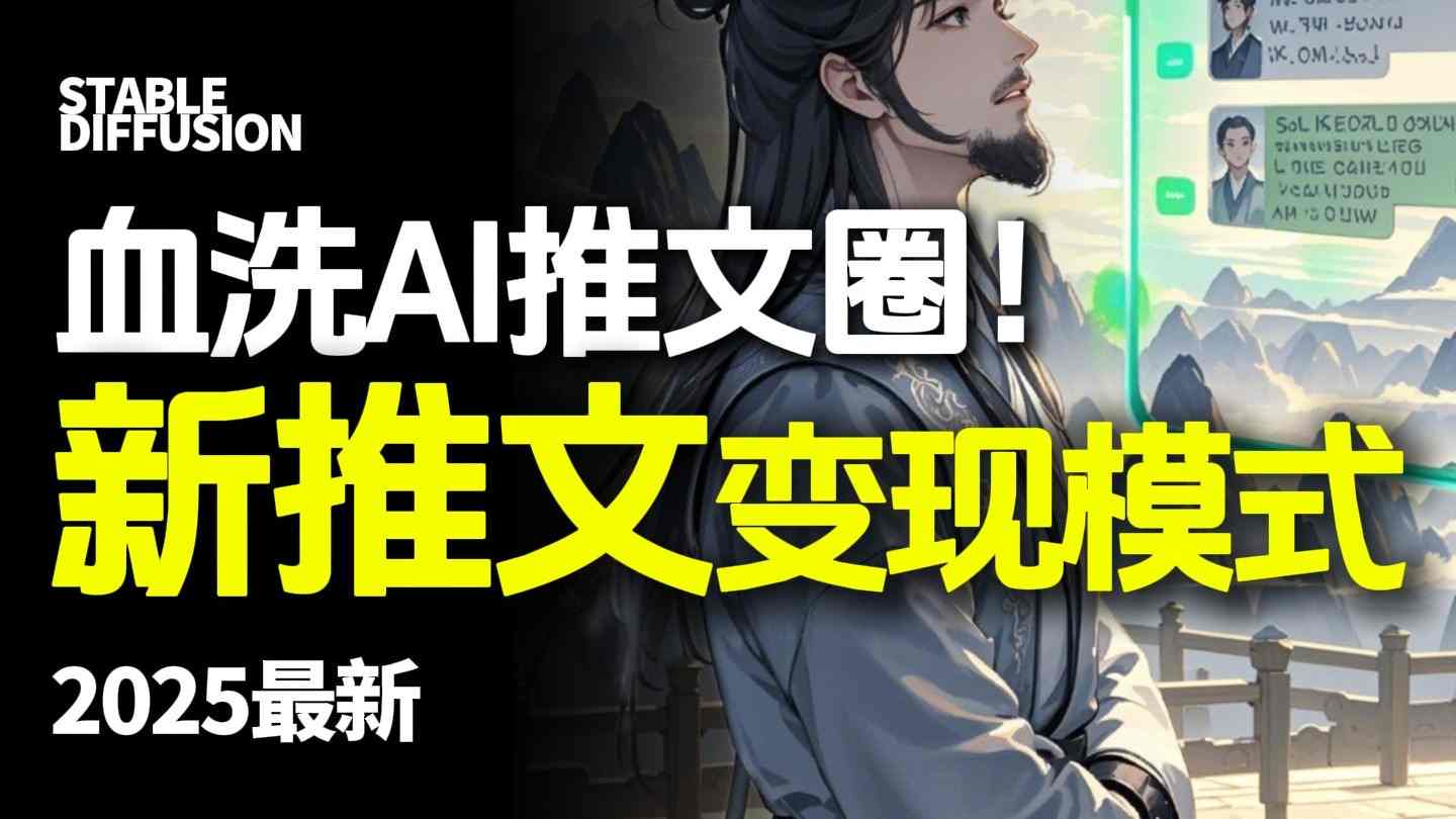 最新AI动态电影漫画小说推文，全流程实操教学，小白也能月入1W+-鼎誉项目网