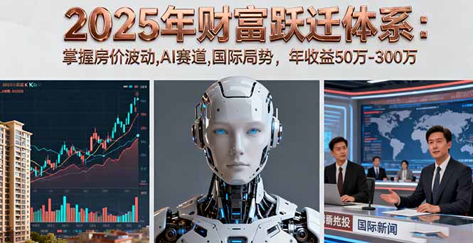 2025年财富跃迁体系：掌握房价波动,AI赛道,国际局势，年收益50万-300万-鼎誉项目网