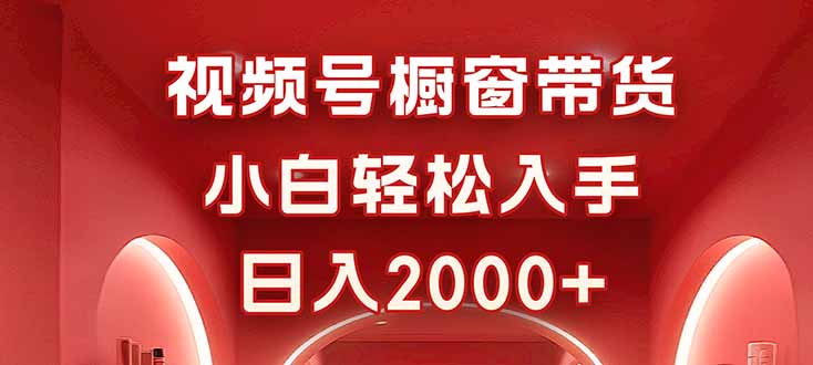 视频号橱窗带货，小白轻松入手，日入2000+-鼎誉项目网