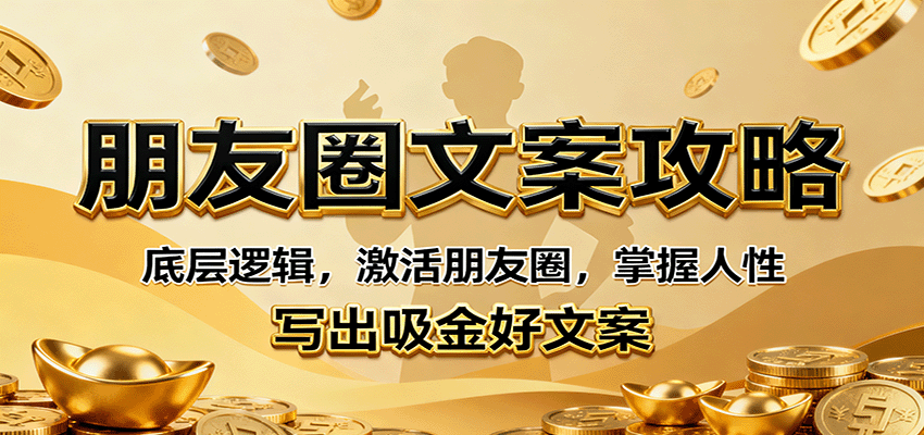 朋友圈文案攻略：底层逻辑，激活朋友圈，掌握人性，写出吸金好文案-鼎誉项目网