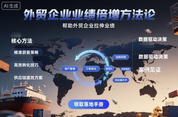 外贸企业业绩倍增方法论，帮助外贸企业拉伸业绩-鼎誉项目网