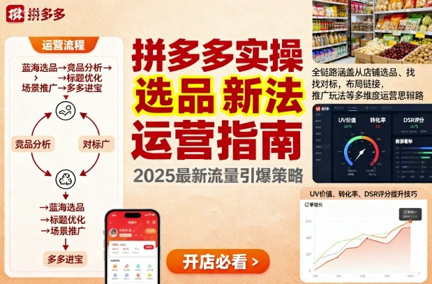 王校长9月12拼多多实操新玩法，全链路涵盖从店铺选品、找对标，布局链接，推广玩法等多维度运营思路(更新)-鼎誉项目网