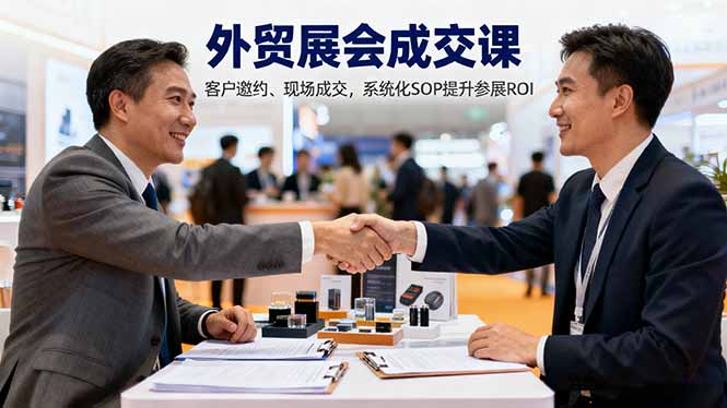 外贸展会成交课，含目标制定、客户邀约、现场成交，系统化SOP提升参展ROI-鼎誉项目网