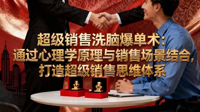超级销售洗脑爆单术：通过心理学原理与销售场景结合,打造超级销售思维体系-鼎誉项目网