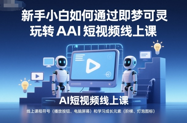 新手小白如何通过即梦可灵玩转AI短视频线上课-鼎誉项目网