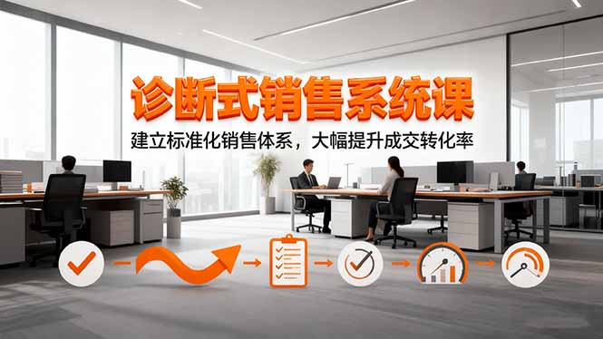 诊断式销售系统课，建立标准化销售体系，大幅提升成交转化率-鼎誉项目网