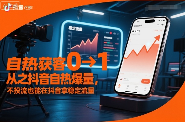 自热获客从0到1之抖音自热爆量，不投流也能在抖音拿稳定流量-鼎誉项目网