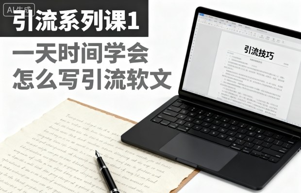 引流系列课1，一天时间学会怎么写引流软文-鼎誉项目网