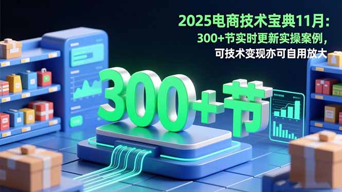 2025电商技术宝典11月：200+节实时更新实操案例，可技术变现亦可自用放大-鼎誉项目网
