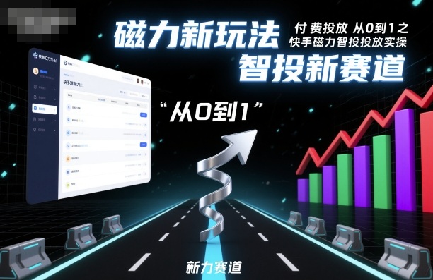 ⁤‍⁤⁢​⁤‬⁤‌​⁢⁣‍‬⁤⁣‬​​⁤‬⁣‬⁤‬‍‍​⁢​‬⁡⁢⁣⁢​‍​⁤‬‬‌⁣付费投放从0到1之快手磁力智投投放实操，磁力新玩法，智投新赛道-鼎誉项目网