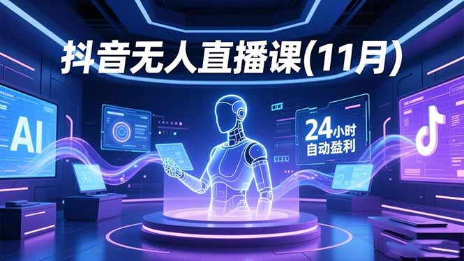 抖音无人直播课(11月-鼎誉项目网