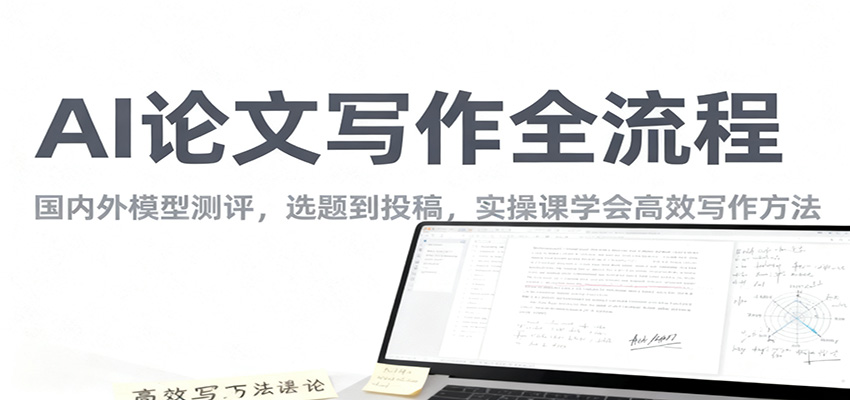 AI论文写作全流程，国内外模型测评，选题到投稿，实操课学高效写作方法-鼎誉项目网