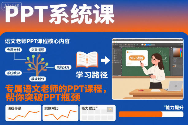 PPT系统课，专属语文老师的PPT课程，帮你突破PPT瓶颈-鼎誉项目网