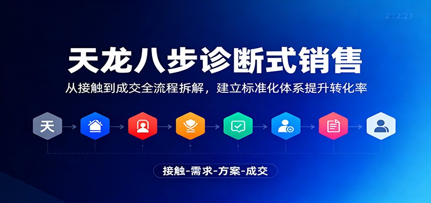 天龙八步诊断式销售，从接触到成交全流程拆解，建立标准化体系提升转化率-鼎誉项目网