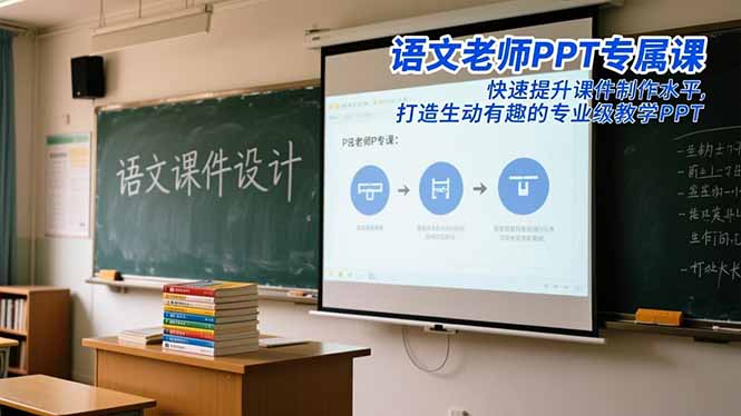 语文老师PPT专属课：快速提升课件制作水平，打造生动有趣的专业级教学PPT-鼎誉项目网