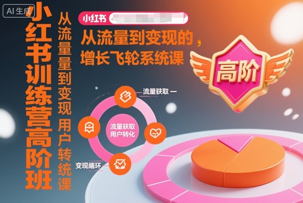 小红书训练营高阶班，从流量到变现的增长飞轮系统课-鼎誉项目网