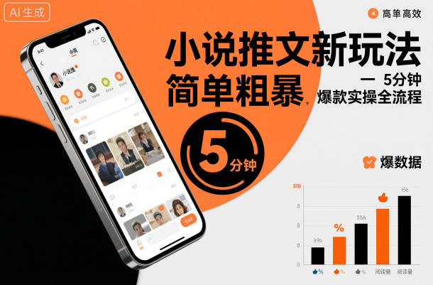小说推文新玩法，简单粗爆，5分种一个爆款实操全流程-鼎誉项目网