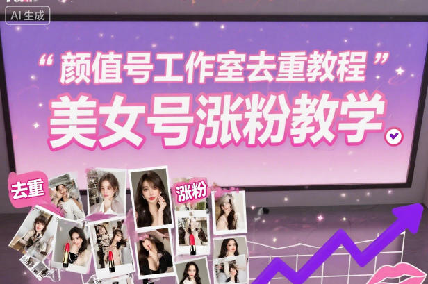 颜值号工作室去重教程，美女号涨粉教学-鼎誉项目网