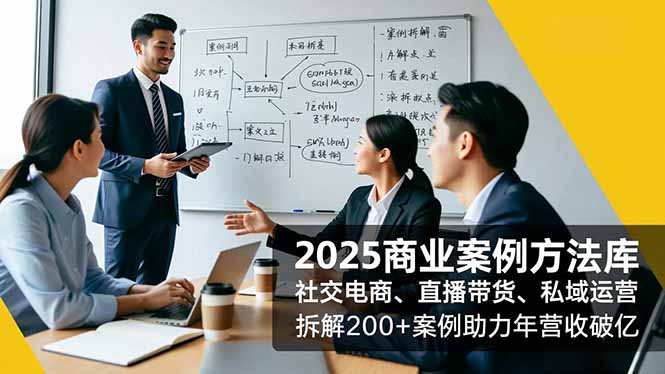 2025商业案例方法库，社交电商、直播带货、私域运营，拆解200+案例助力年营收破亿-鼎誉项目网