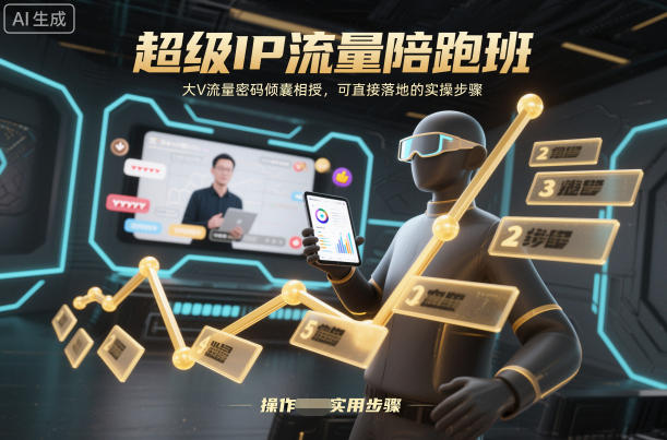 超级IP流量陪跑班，大V流量密码倾囊相授，可直接落地的实操步骤-鼎誉项目网