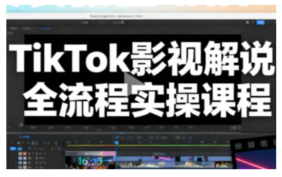 TikTok影视解说全流程实操，手把手教你打造TK爆款解说视频-鼎誉项目网