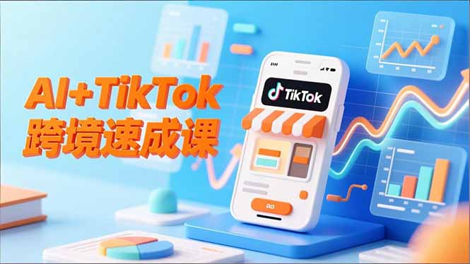 AI+TikTok跨境速成课，智能翻译、店铺定位、流程拆解，7天高效上线运营-鼎誉项目网