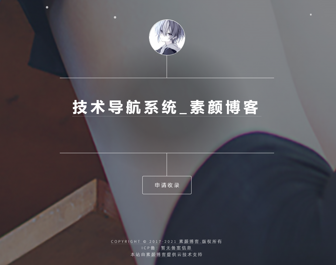 开源PHP个人技术导航系统网站源码 带后台-鼎誉项目网