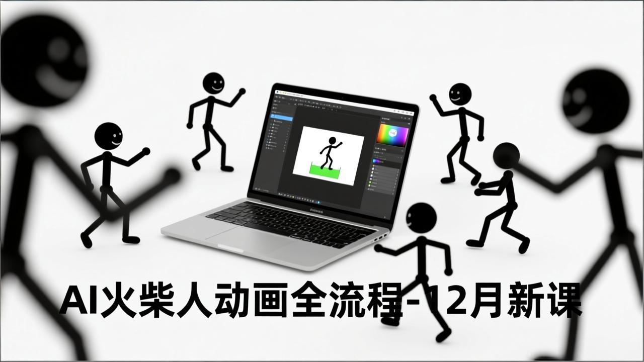 AI火柴人动画全流程-12月新课，文案生成、声音克隆、视频剪辑，零基础快速产出动画-鼎誉项目网