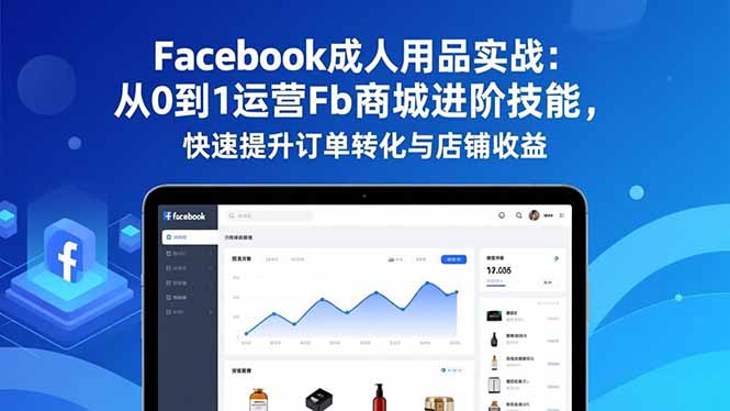 Facebook成人用品实战：从0到1运营Fb商城进阶技能，快速提升订单转化与店铺收益-鼎誉项目网