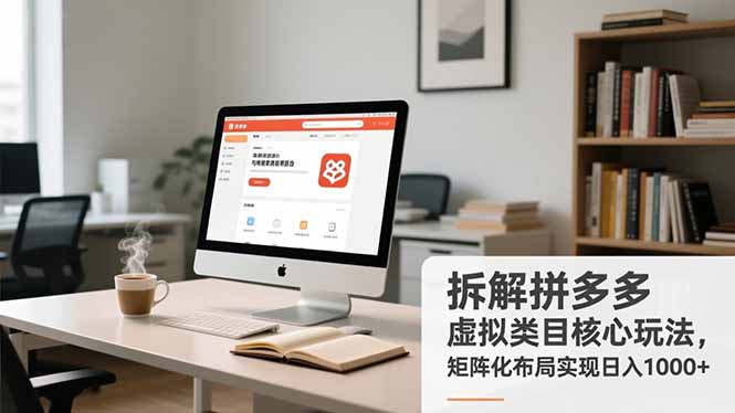 拆解拼多多虚拟类目核心玩法，矩阵化布局实现日入1000+-鼎誉项目网