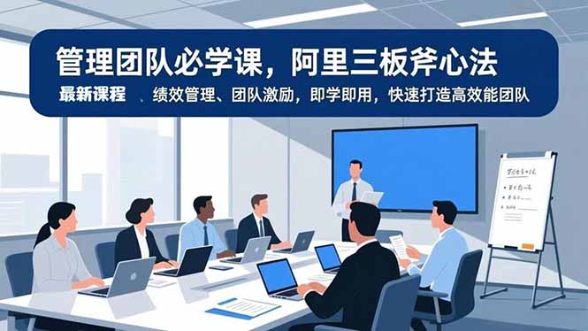 管理团队必学课，阿里三板斧心法、绩效管理、团队激励，即学即用，快速打造高效能团队-鼎誉项目网