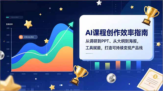 AI课程创作效率指南，从调研到PPT、从大纲到海报，工具赋能，打造可持续变现产品线-鼎誉项目网
