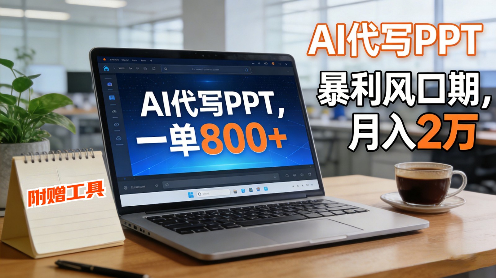 AI 代写做 PPT！一单狂赚 800+，风口期月入 2 万(工具 + 提示词直接送)-鼎誉项目网