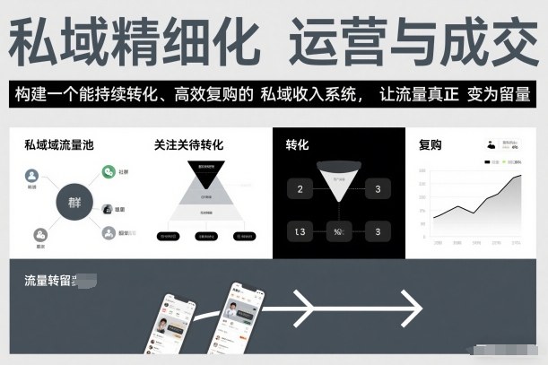 私域精细化运营与成交，构建一个能持续转化、高效复购的私域收入系统，让流量真正变为留量-鼎誉项目网