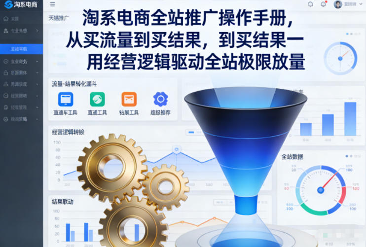 淘系电商全站推广操作手册，从买流量到买结果一用经营逻辑驱动全站极限放量-鼎誉项目网