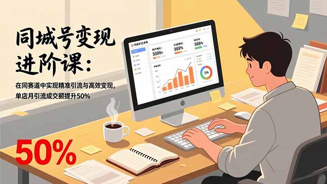 同城号变现进阶课：在同城赛道中实现精准引流与高效变现，单店月引流成交额提升50%-鼎誉项目网