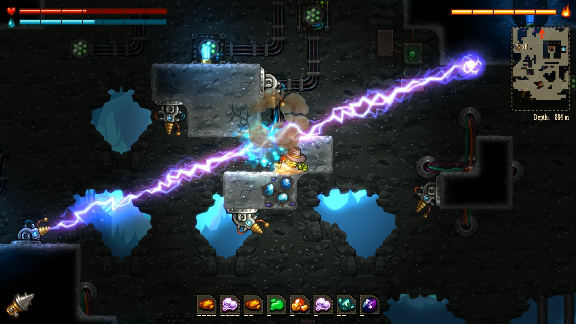 《蒸汽世界：挖掘 SteamWorld Dig》Switch英文版NSP下载 – 含1.12.0补丁-鼎誉项目网