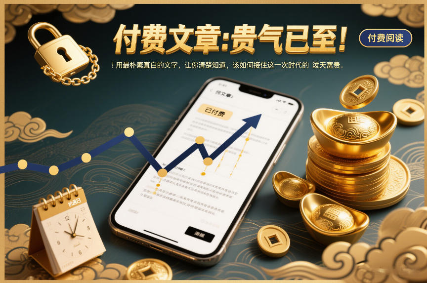 付费文章：贵气已至！用最朴素直白的文字，让你清楚知道，该如何接住这一次时代的泼天富贵-鼎誉项目网