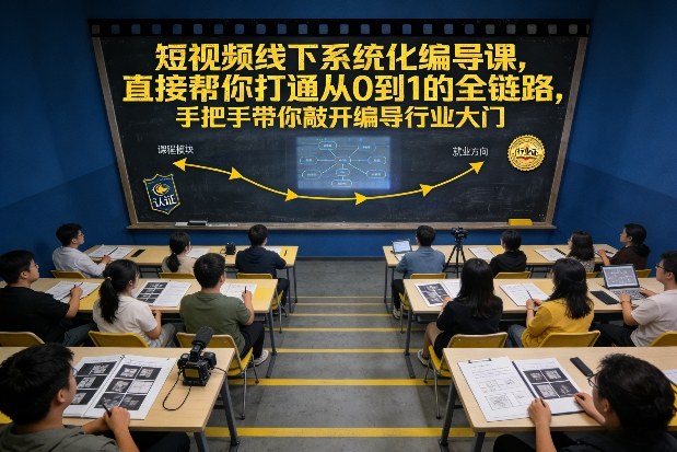 短视频线下系统化编导课，直接帮你打通从0到1的全链路，手把手带你敲开编导行业大门-鼎誉项目网