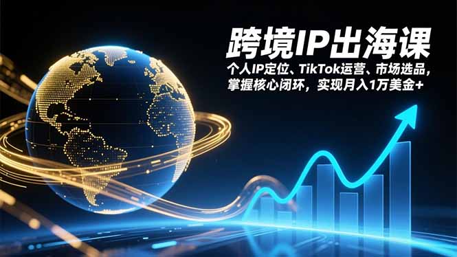 跨境IP出海课，个人IP定位、TikTok运营、市场选品，掌握核心闭环，实现月入1万美金+-鼎誉项目网