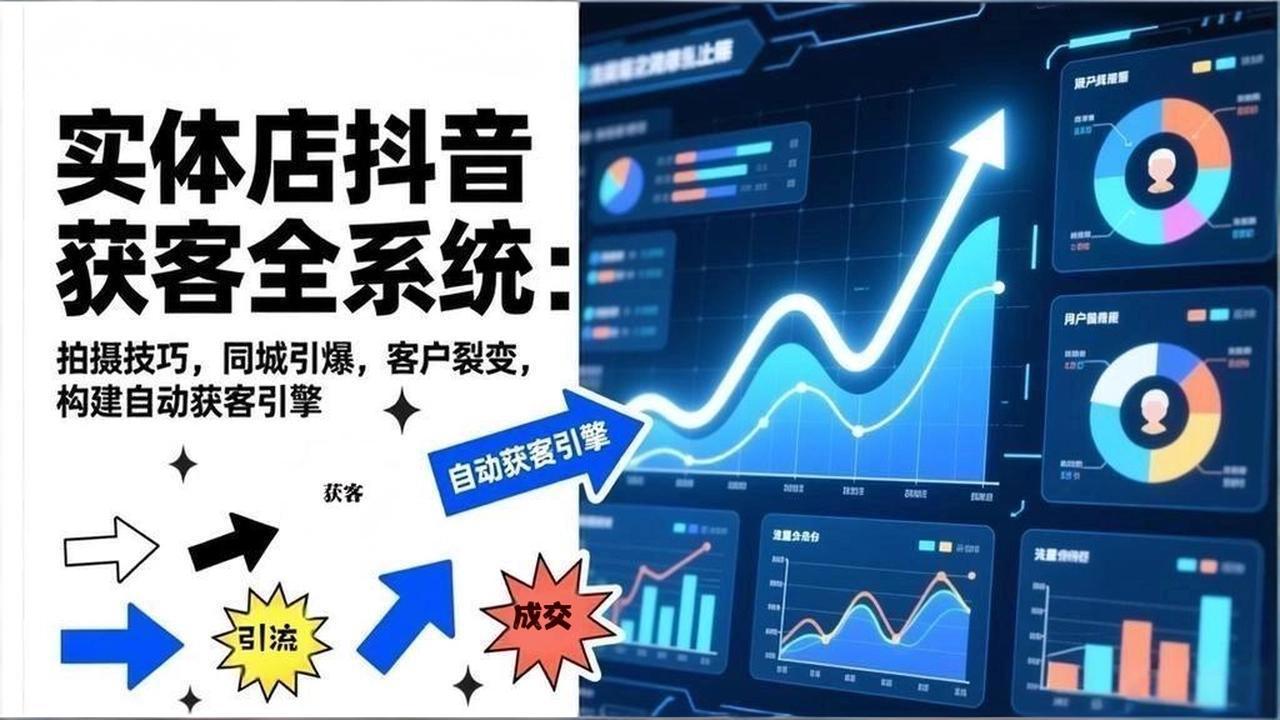 2026实体店抖音获客全系统：拍摄技巧，同城引爆，客户裂变，构建自动获客引擎-鼎誉项目网