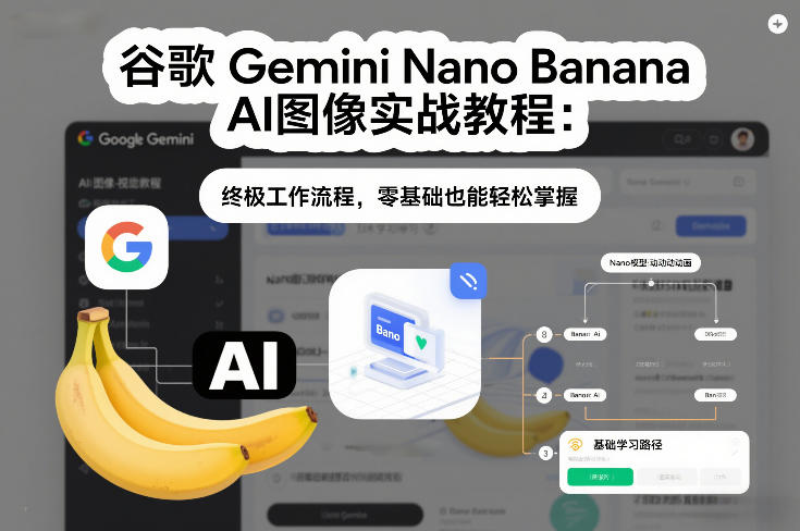 谷歌Gemini Nano Banana AI图像实战教程：终极工作流程，零基础也能轻松掌握-鼎誉项目网