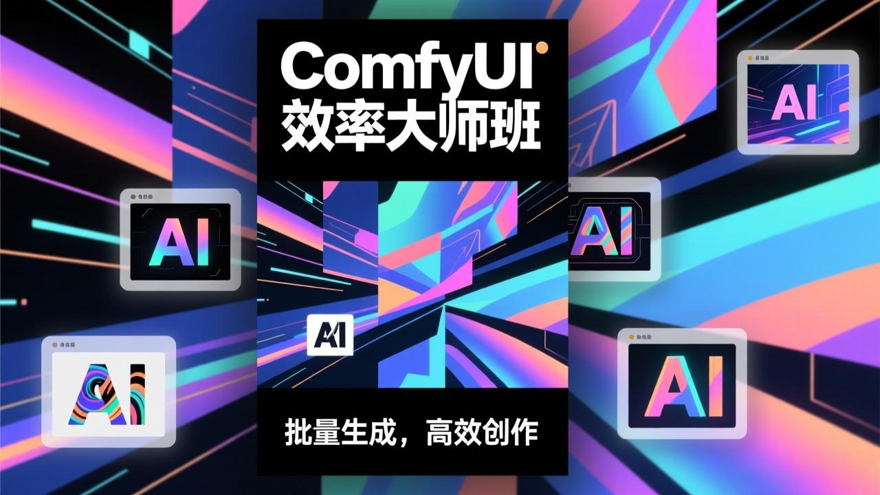 ComfyUI效率大师班：工作流搭建，批量生成，将个人AI出图效率提升5-10倍，月接单收入1-3万-鼎誉项目网